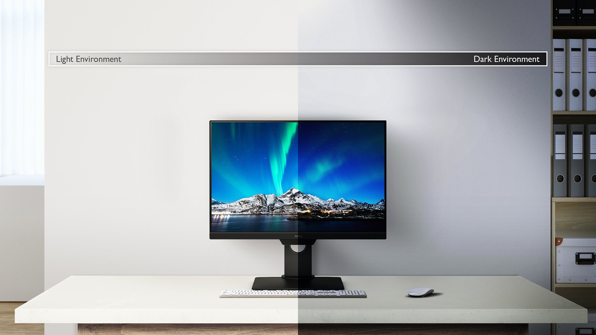 BenQ BL2581T Brightness Intelligence actively adjusts screen brightness for comfortable viewing experiences.