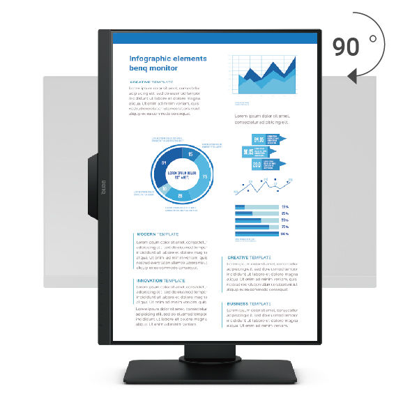 BenQ BL2581T offers tilting, swiveling, pivoting, and height adjustment.