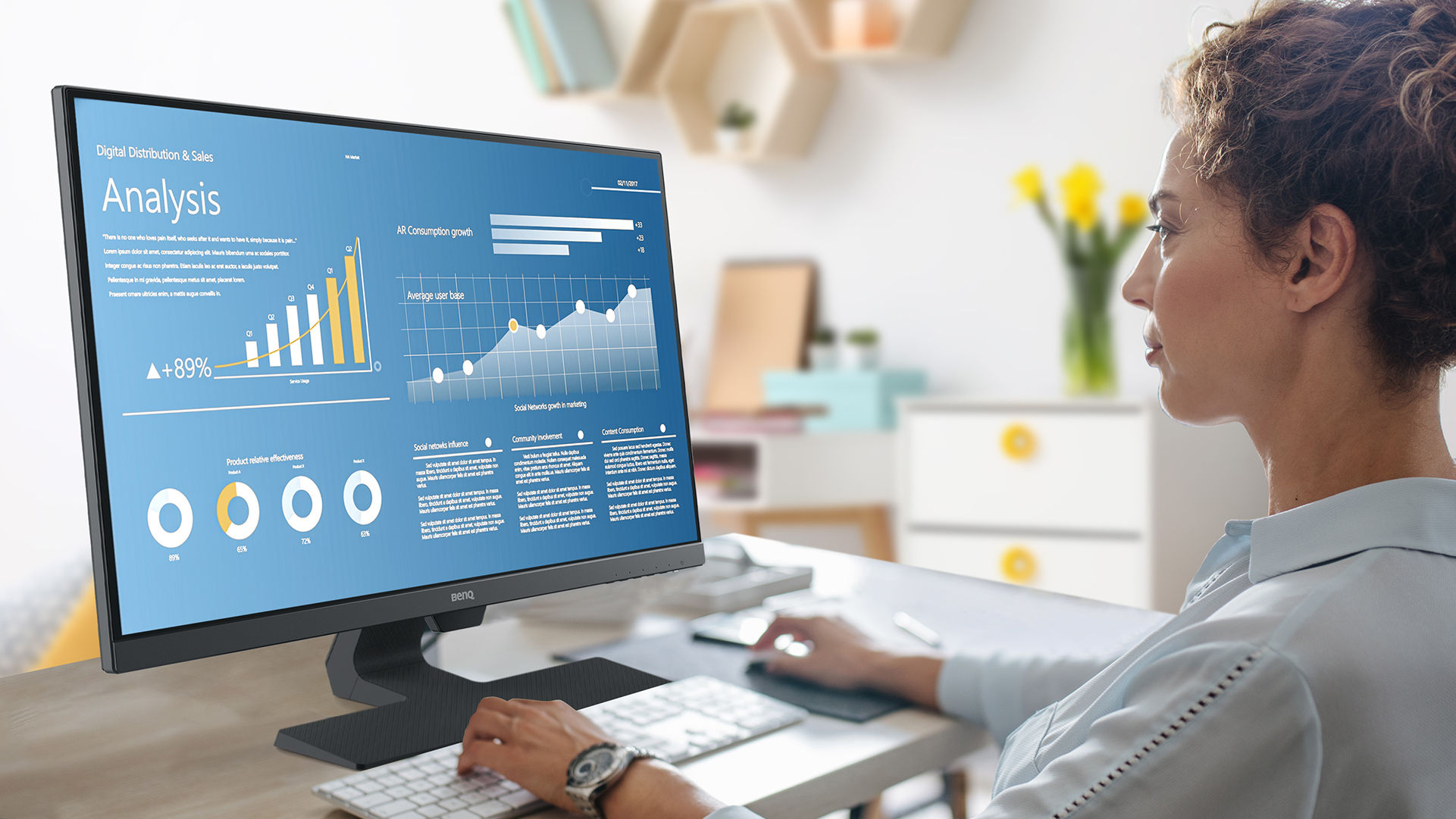 BenQ BL2780 with industry-leading eye-care tech reduces eye strain headaches and fatigue while improving viewer comfort.