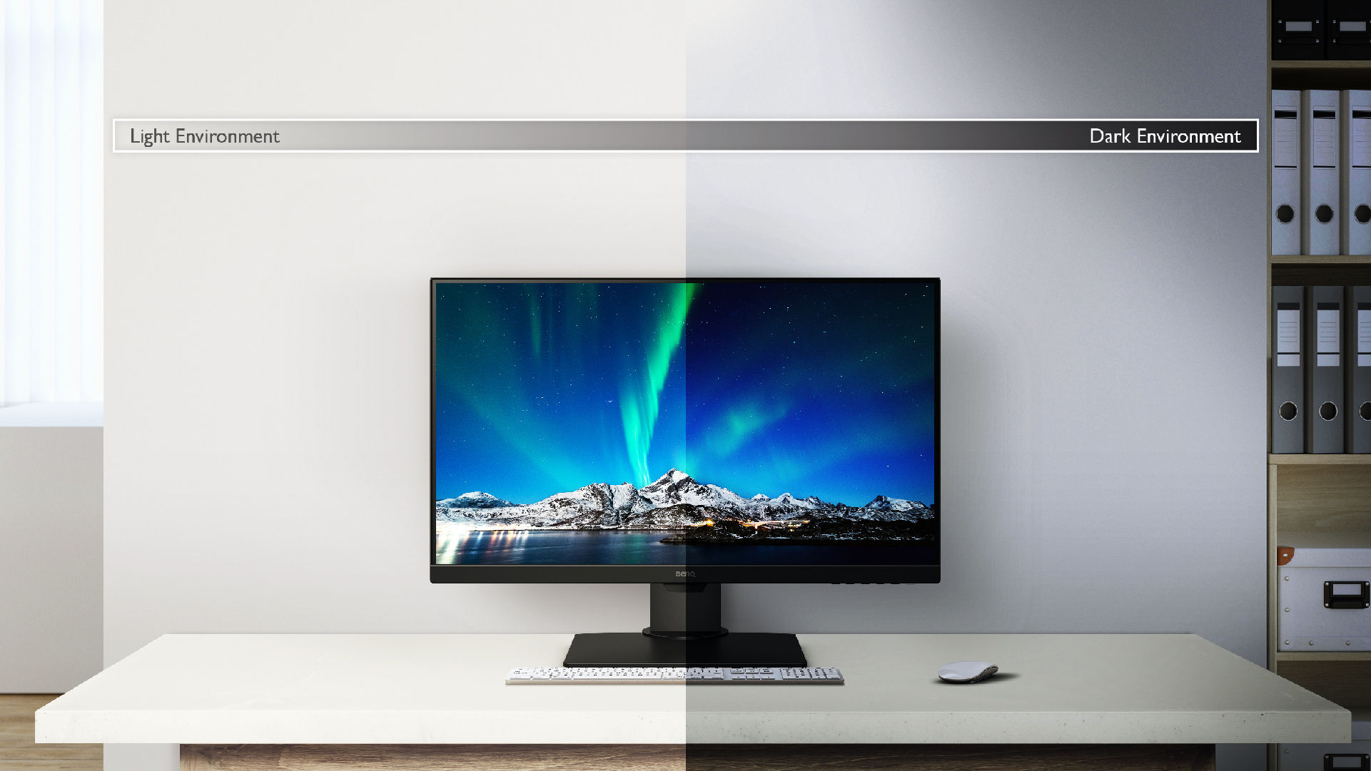 BenQ BL2780T Brightness Intelligence past de helderheid van het scherm actief aan voor een comfortabele kijkervaring.