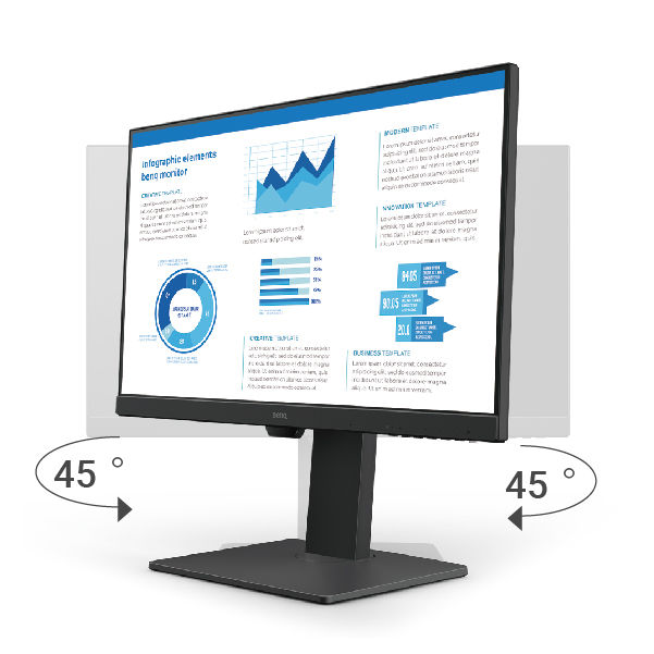 BenQ BL2785TC offers tilting, swiveling, pivoting, and height adjustment.