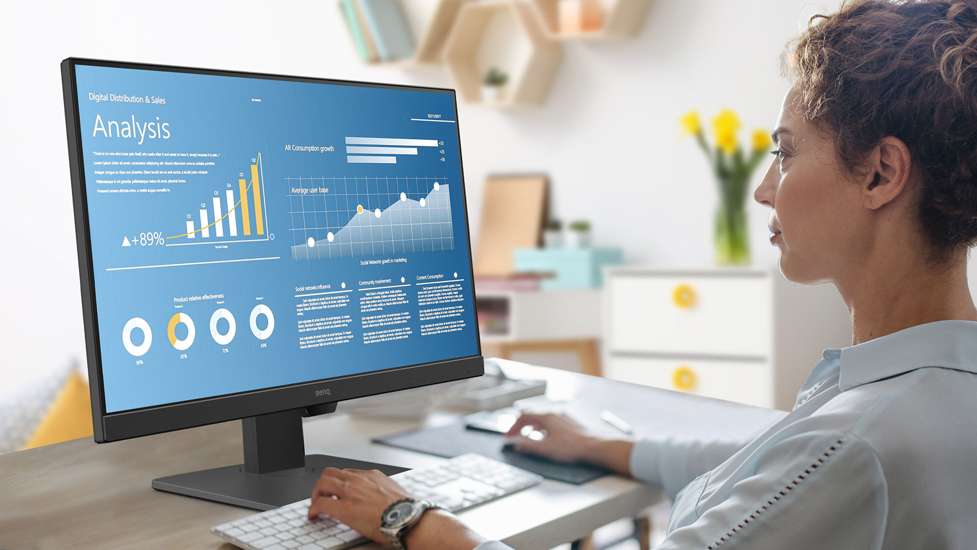 BenQ BL2785TC with industry-leading eye-care tech reduces eye strain headaches and fatigue while improving viewer comfort.