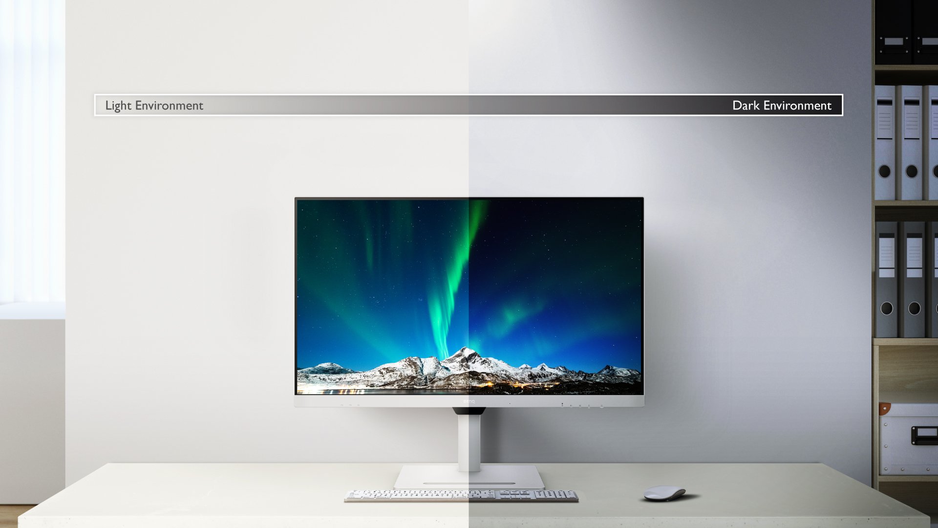 BenQ BL3290QT Brightness Intelligence actively adjusts screen brightness for comfortable viewing experiences and Brightness Intellignece Gen.2 allows customizable brightness.