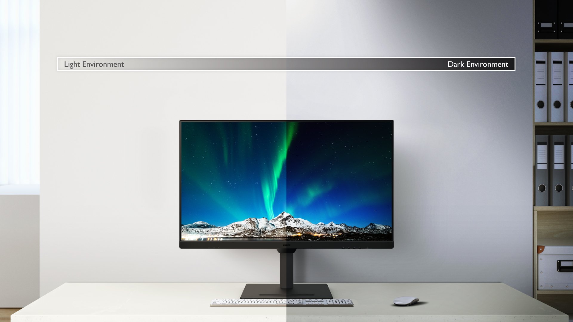 BenQ BL3290QT Brightness Intelligence actively adjusts screen brightness for comfortable viewing experiences and Brightness Intellignece Gen.2 allows customizable brightness.