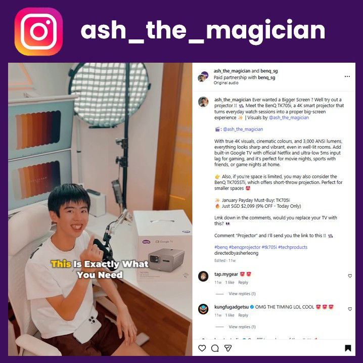 BenQ home theater projector with built-in Google TV showing a sports streaming interface with apps like FOX Sports for world football matches.