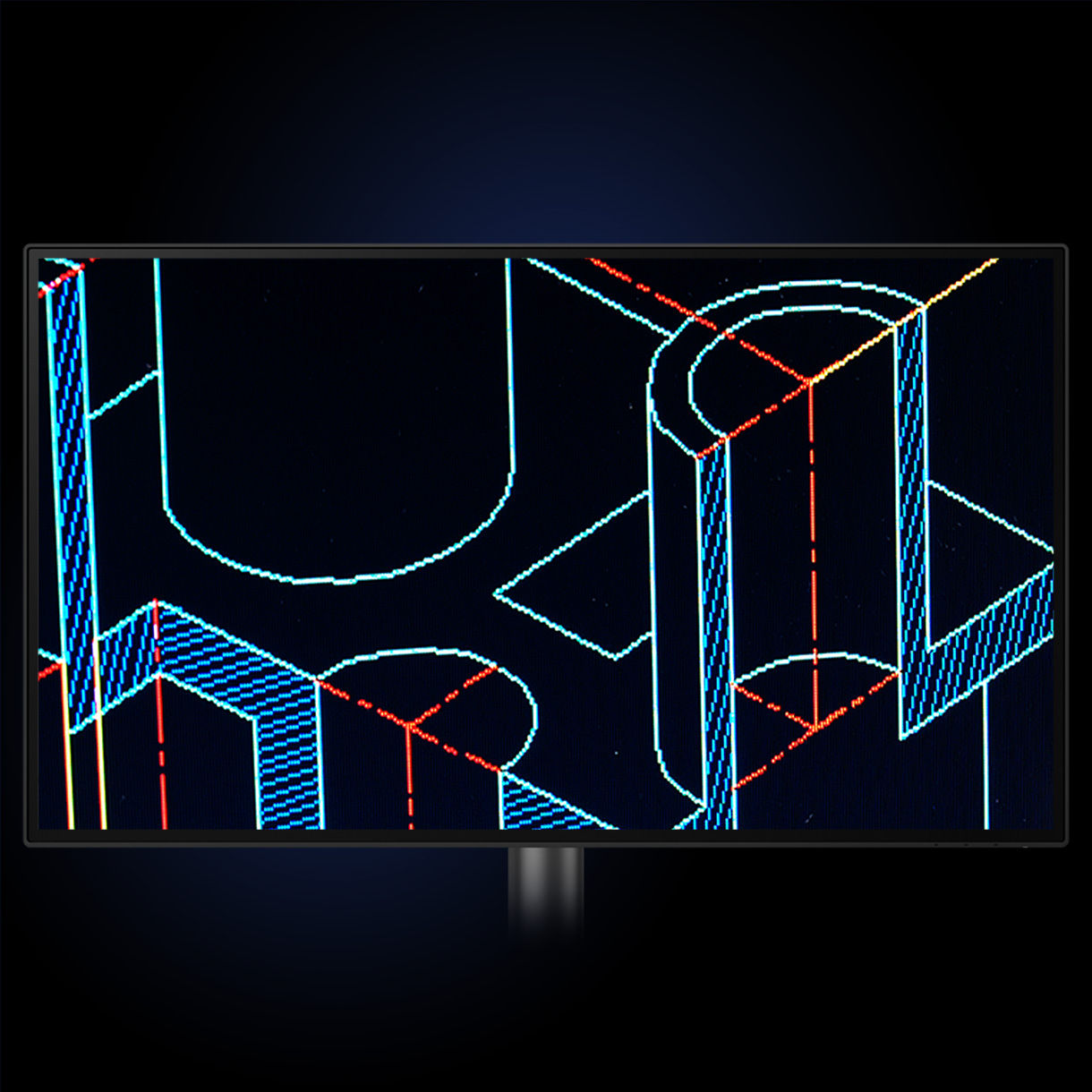 BenQ DesignVue Monitors CAD/CAM Mode let you Enjoy superior contrast of lines and shapes in technical illustrations.
