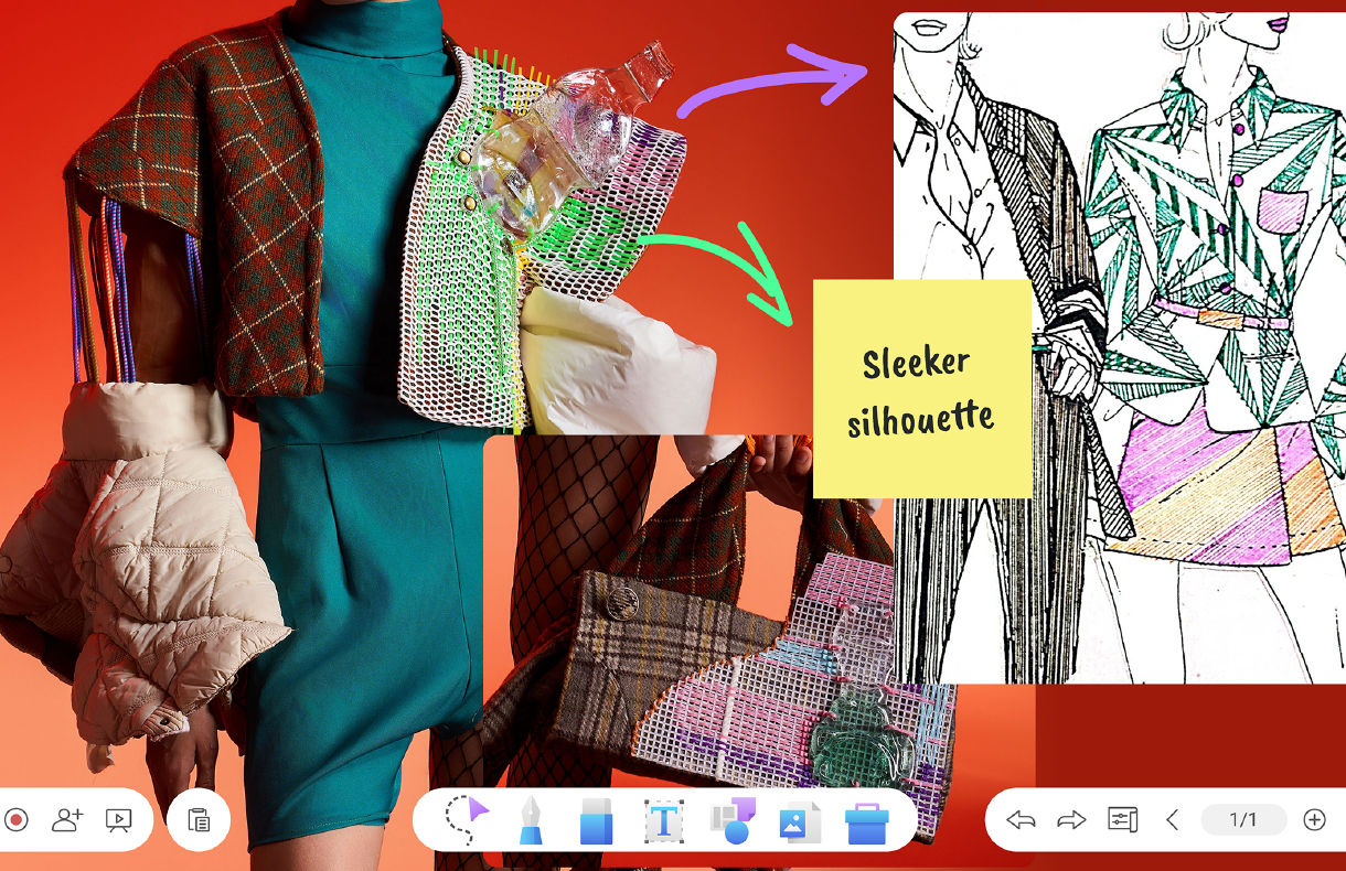 Creative ideas and feedback captured on a BenQ Board using EZWrite 6
