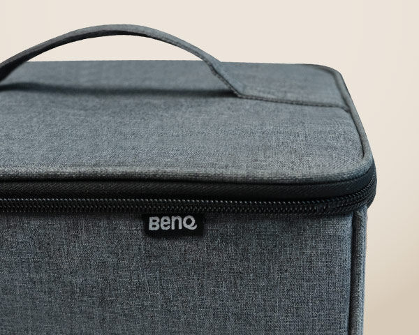 BenQ Carry Case for GP100A and GP520 exterior, highlighting its durable and dirt-resistant polyester material