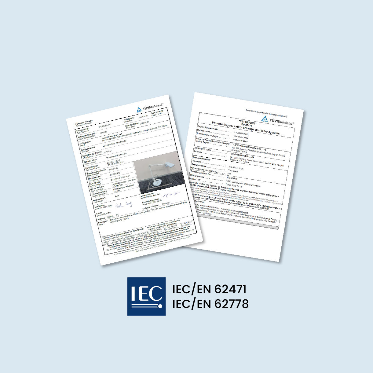 EU Dual Certification for no Blue Light Hazard