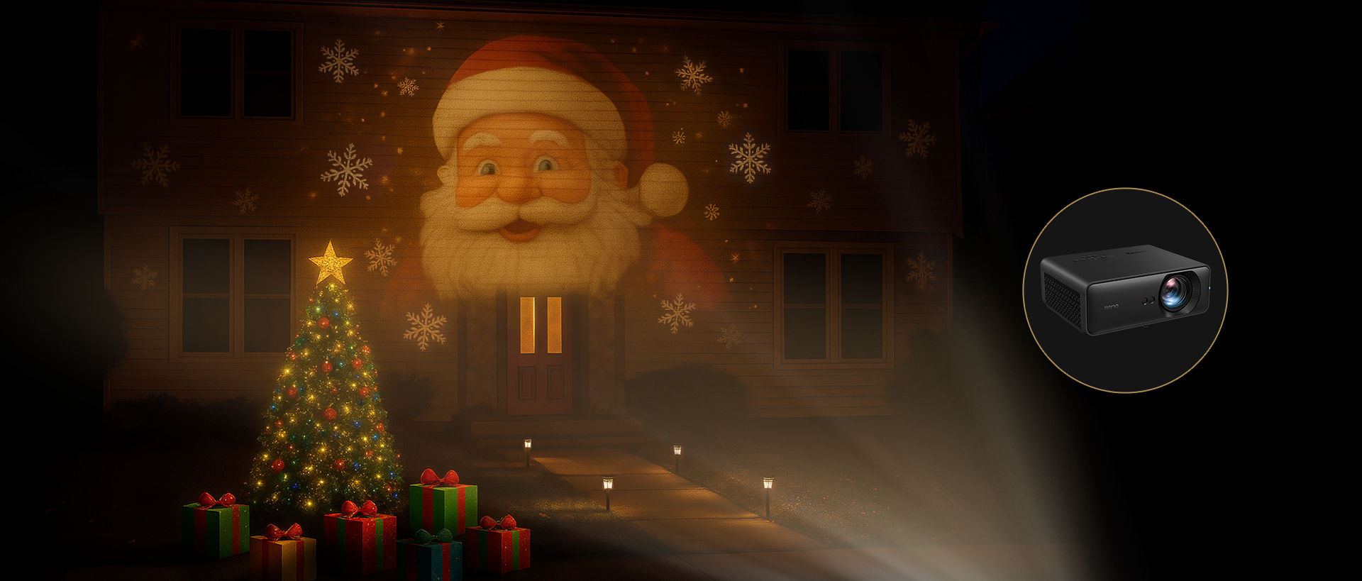 BenQ Christmas House Mapping Projector