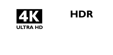Ícone 4K UHD e HDR/HLG