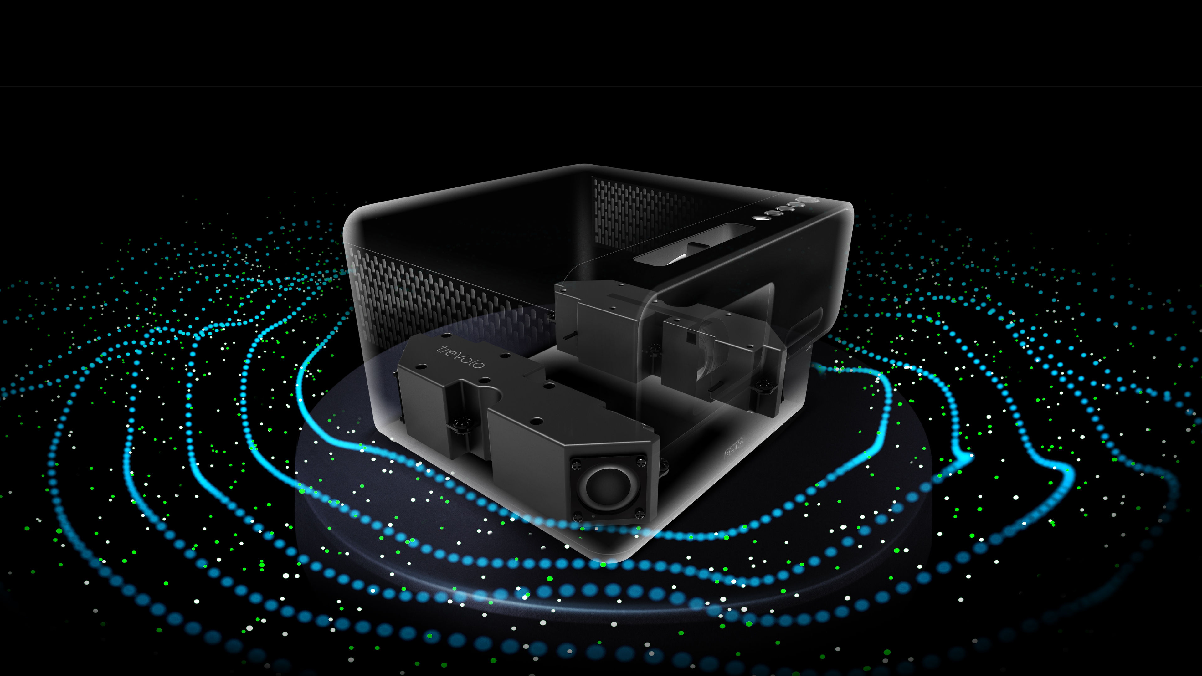 GP500 360˚° sound field has four drivers open to four directions