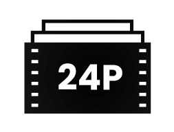 Ikon för stöd för 24P-uppspelning
