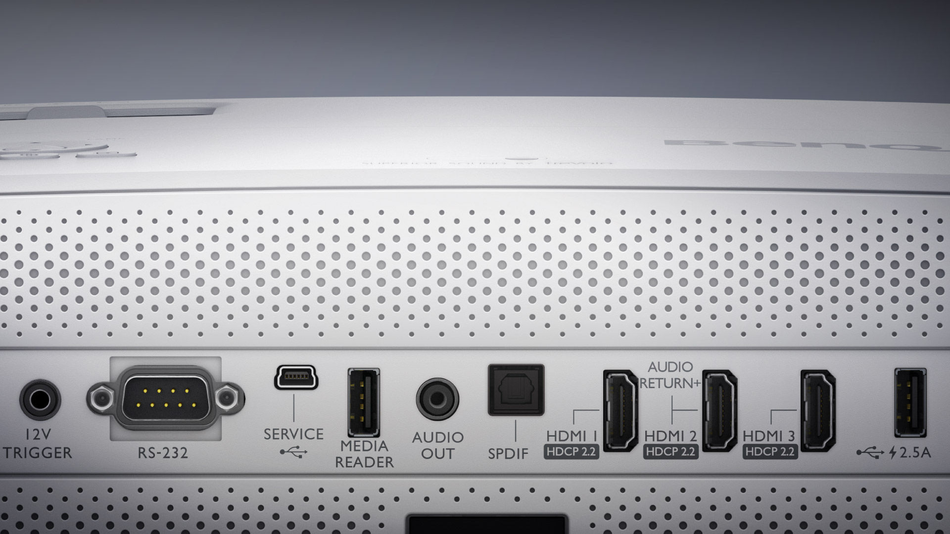 TK860i долучає вас до всіх видів розваг завдяки універсальним портам, серед яких три HDMI 2.0b (HDCP 2.2)*, SPDIF і eARC для наскрізного передавання аудіосигналу в режимах 7.1-канального звуку й Dolby Atmos, а також передавання оригінальних аудіосигналів повної роздільної здатності до ваших аудіосистем через один кабель HDMI.