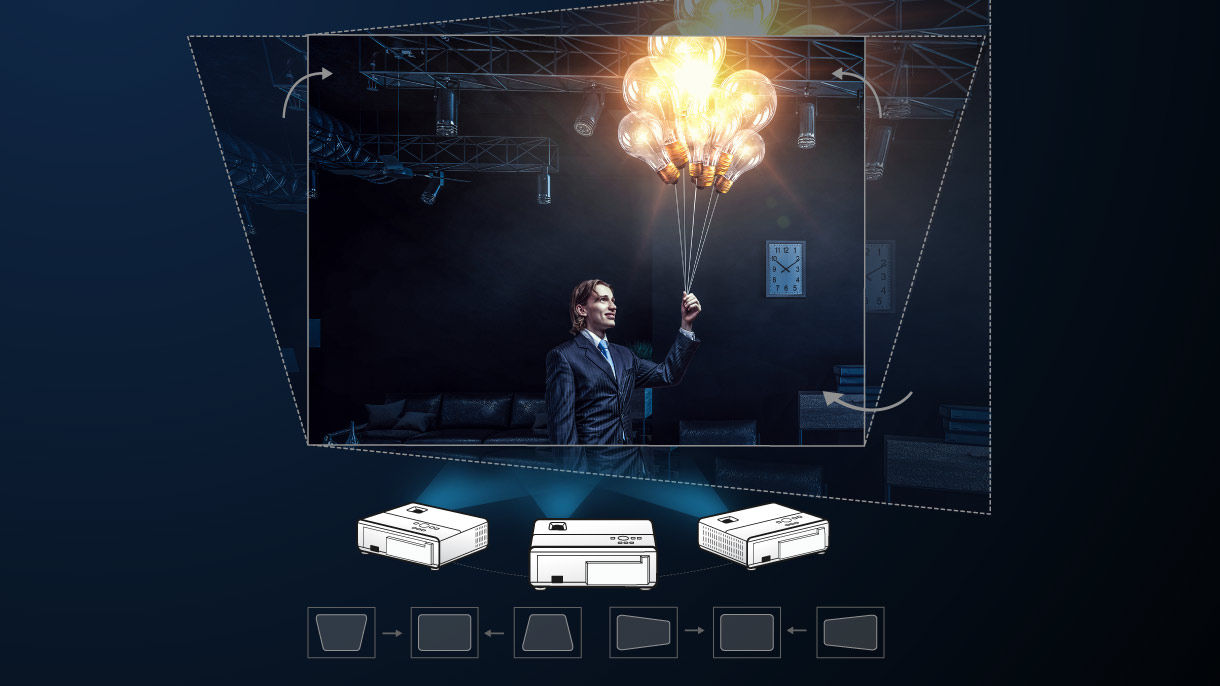 The W2710i 4K projector features Aligned 2D Keystone providing professionally squared images.
