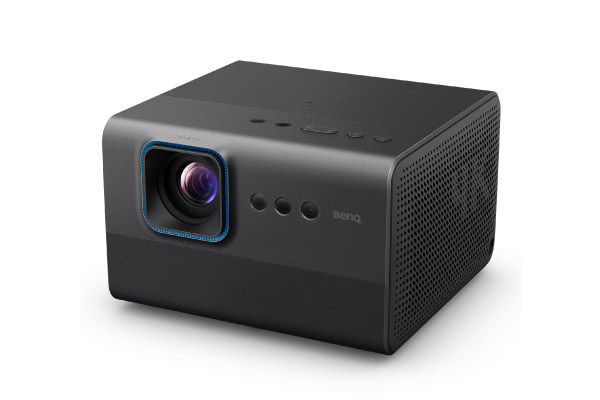 BenQ Carry Case for TK705i, TK705STi, GP100A and GP520 with a side-by-side layout storing the projector, remote, and accessories neatly