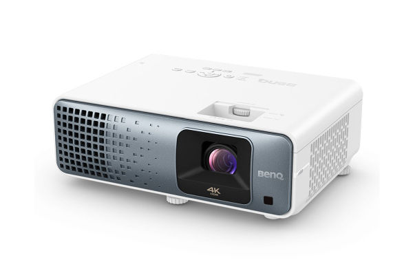 BenQ Carry Case for TK705i, TK705STi, GP100A and GP520 with a side-by-side layout storing the projector, remote, and accessories neatly