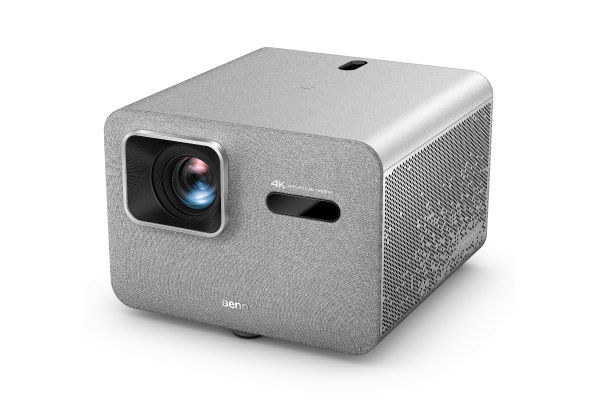 BenQ Carry Case for TK705i, TK705STi, GP100A and GP520 with a side-by-side layout storing the projector, remote, and accessories neatly