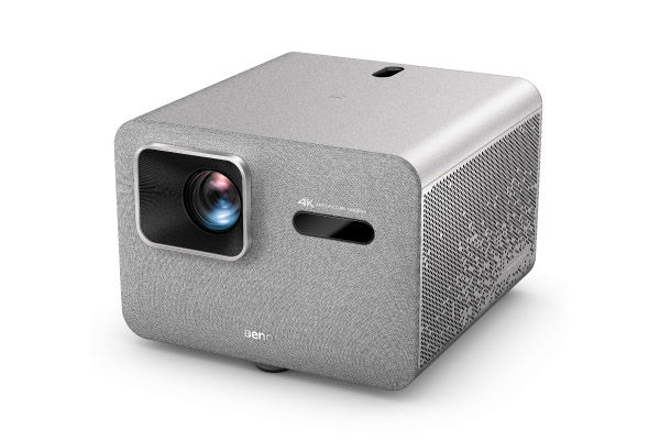 BenQ Carry Case for TK705i, TK705STi, GP100A and GP520 with a side-by-side layout storing the projector, remote, and accessories neatly