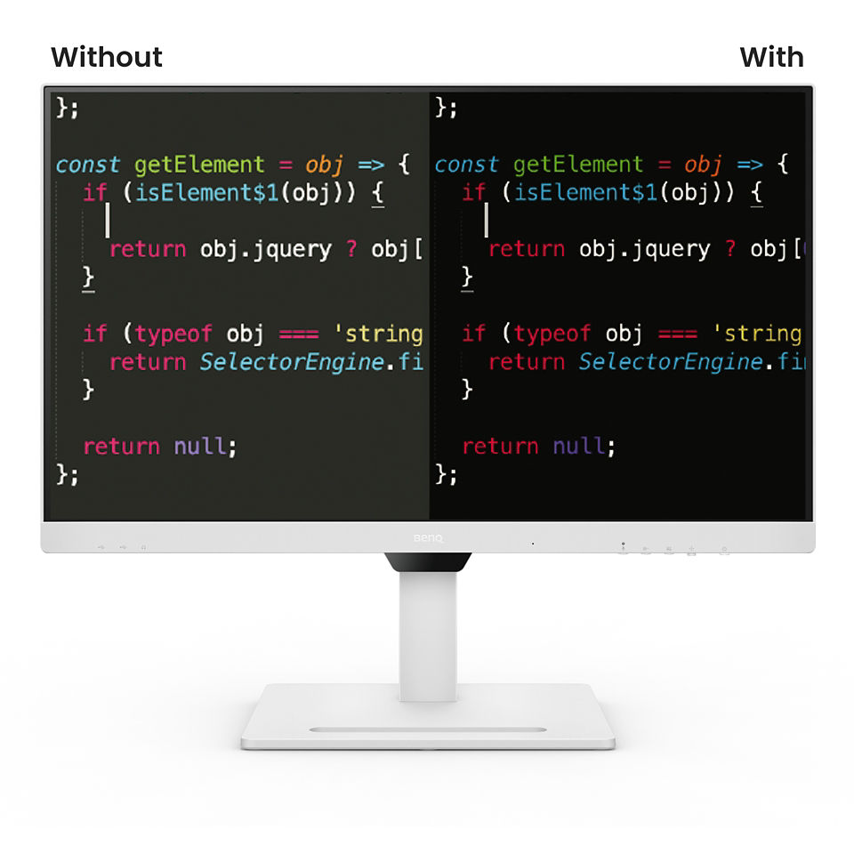 BenQ GW2790QT Coding Mode for easy readability with optimized contrast and saturation of dark mode.