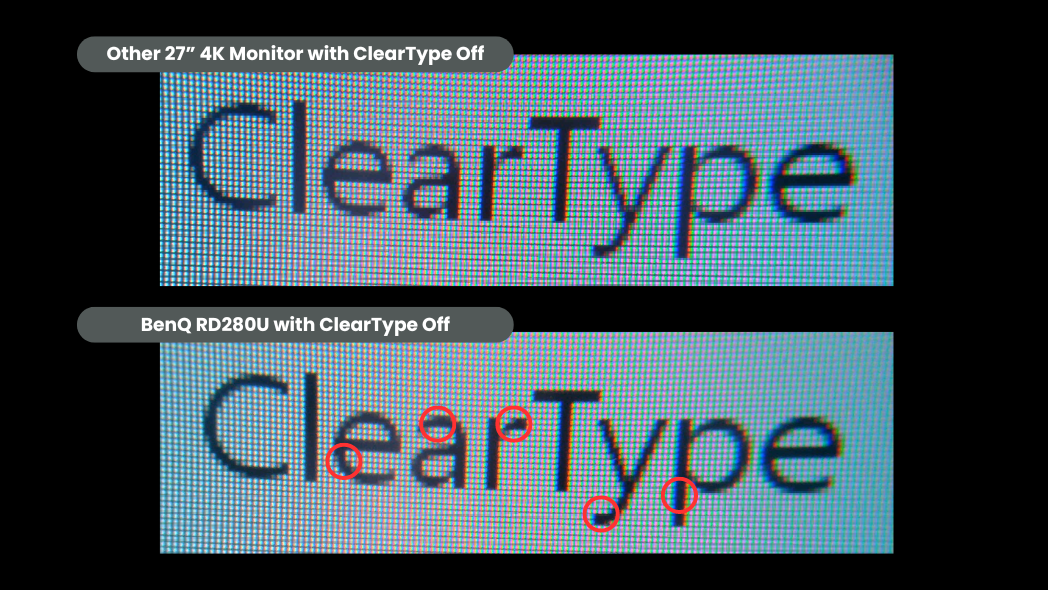 How Does BenQ Coding Mode Enhance Text Clarity? Circled