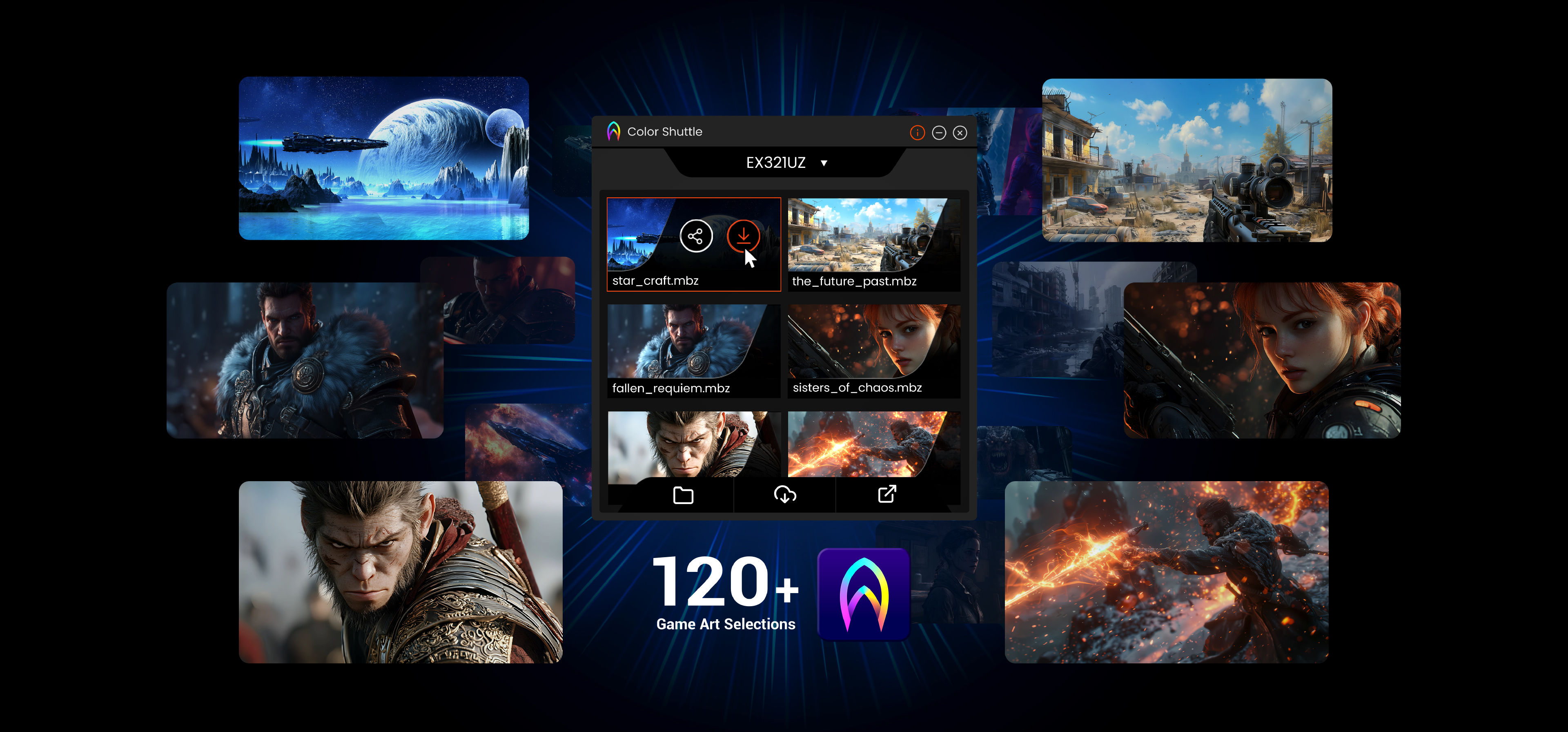 BenQ Color Shuttle leads the way in empowering Game Art. The Color Shuttle Database features 120+ color profiles for top AAA titles, with more on the way. 