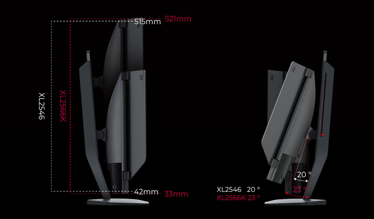 XL2546 and XL2566K adjustment comparison