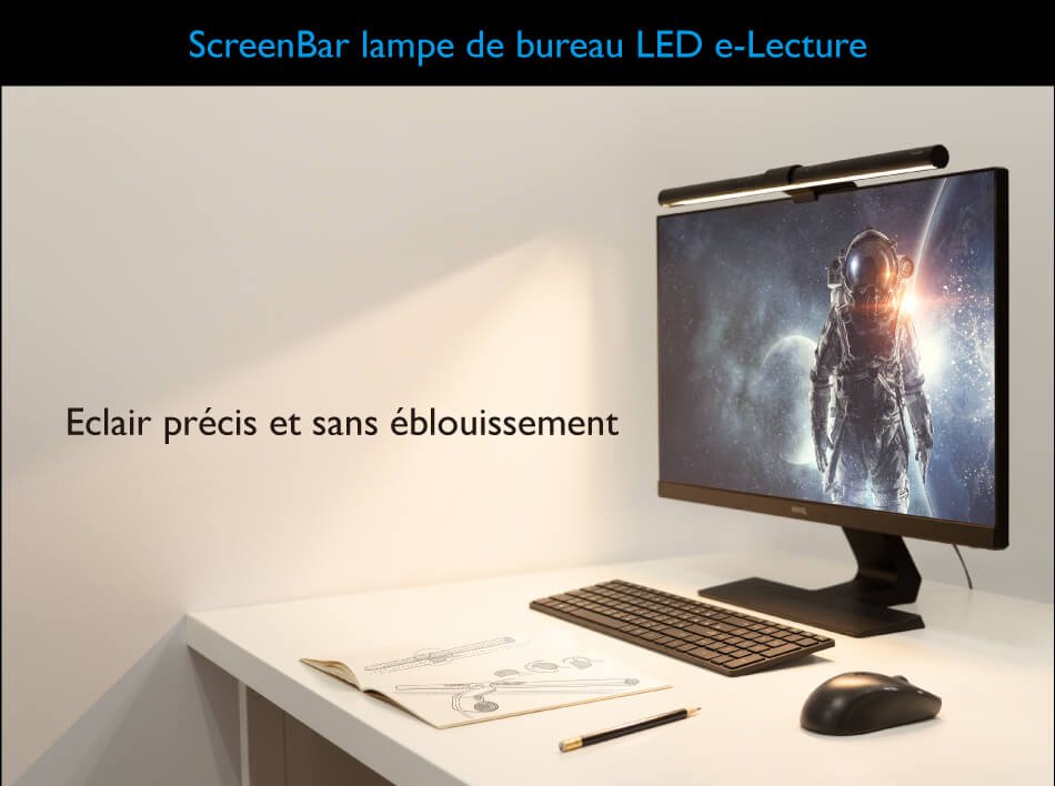 Kohree ScreenBar Lampe de Lecture USB Lampe de Bureau pour Ordinateur Ecran avec 3 Couleurs Luminosité Dimmable sans Scinteillements pour E-Lecture Ordinateur Bureau Plan de Travail 40cm 