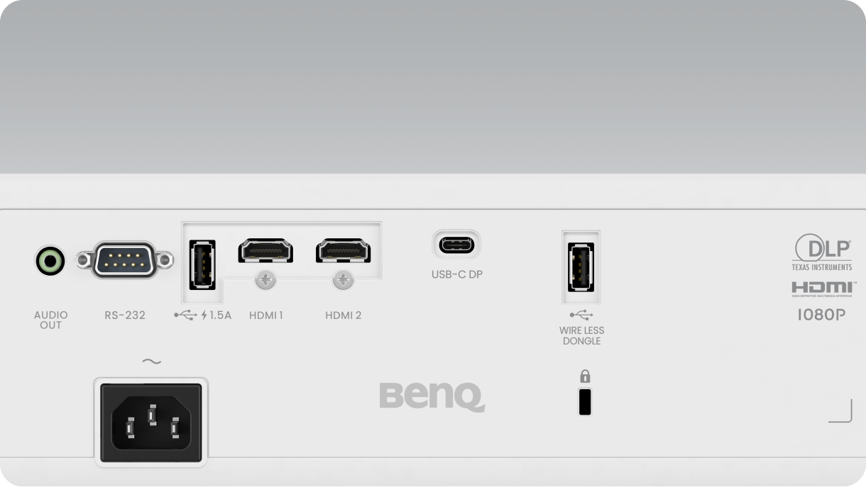 BenQ Zažijte bezproblémové připojení s naším projektorem LW650, který je vybaven portem USB-C. Snadno připojujte notebooky, tablety a chytré telefony bez pomoci jediného kabelu. Rozlučte se s dalšími konektory a přejděte na prostorově úspornou správu IT.