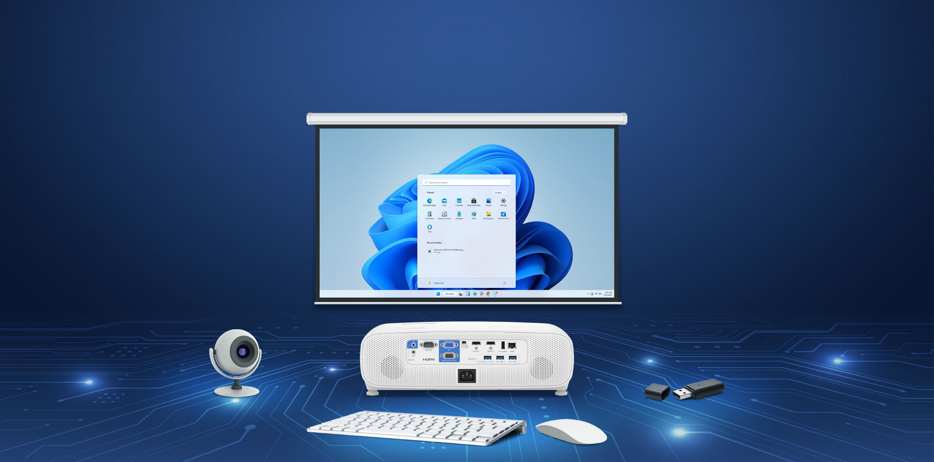 BenQ EH620 is an all-in-one solution for all your presentation needs.No laptop necessary.