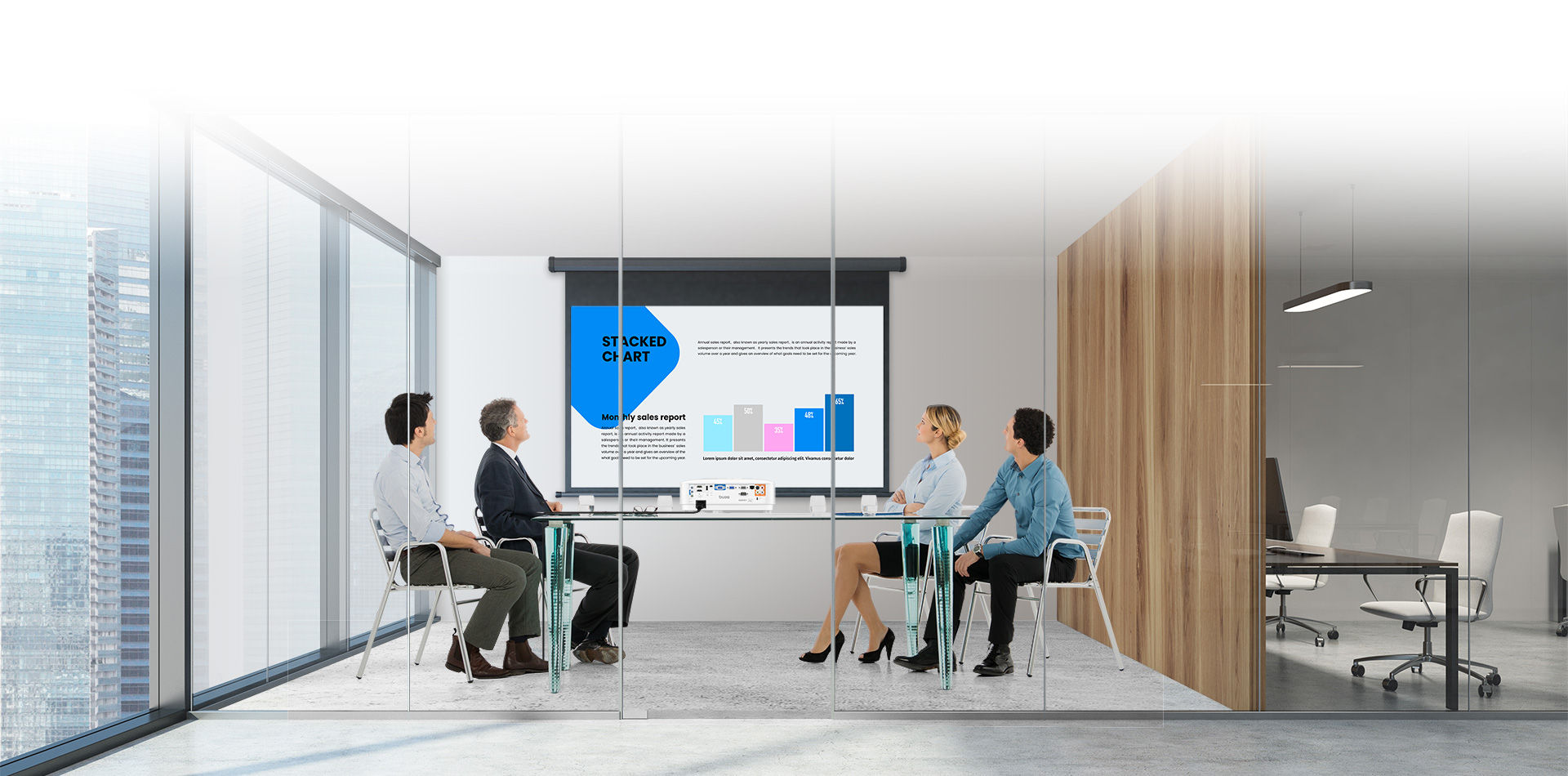 BenQ MX825STH provides large projection from closer distance