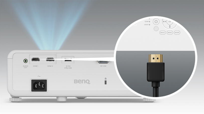 BenQ LH550 poate porni automat odată ce semnalul de intrare HDMI este detectat.