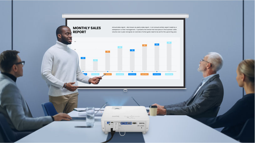 Press the Eco Blank  button to turn off the image for a period of time with 70% lamp power saving