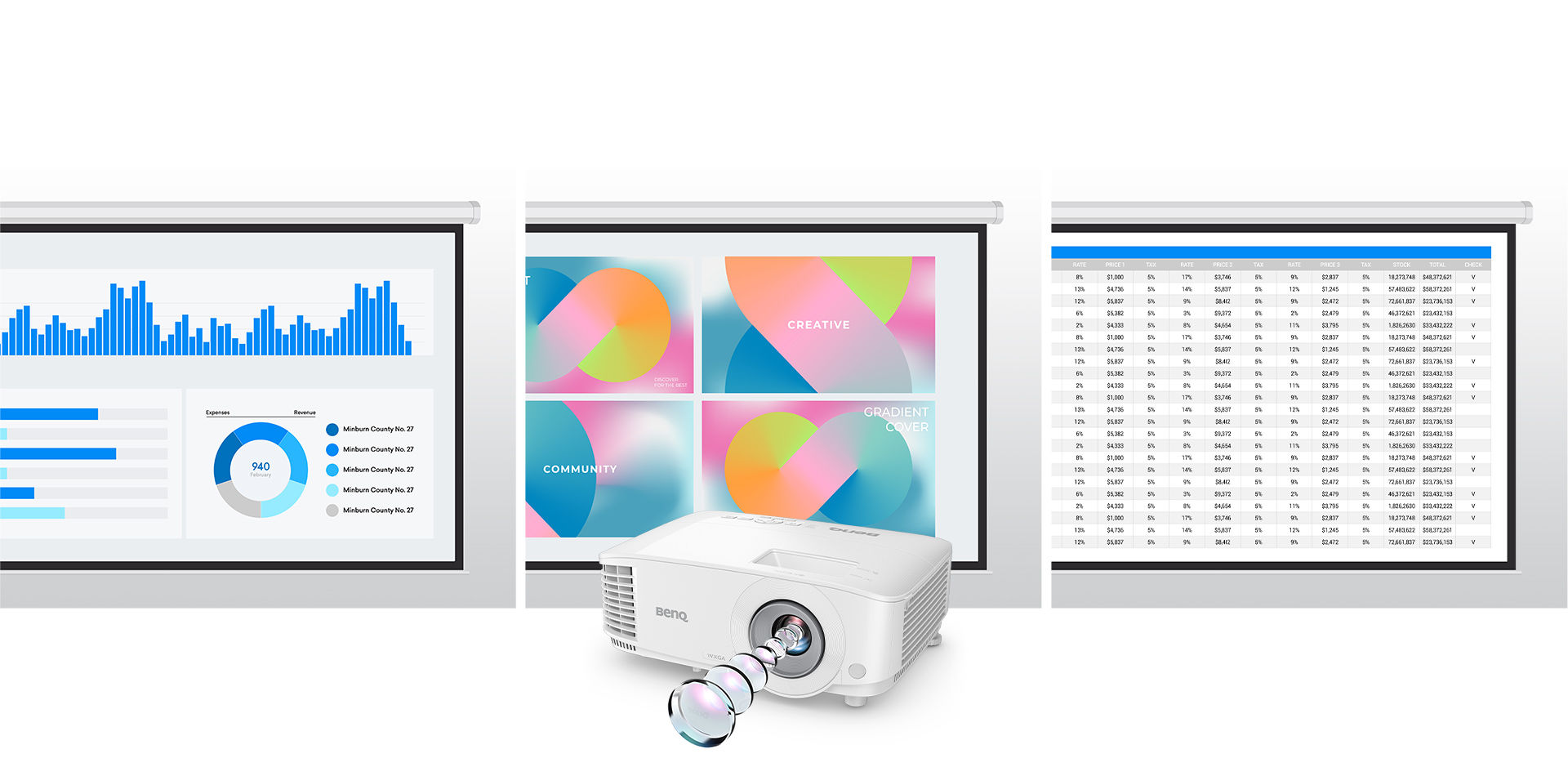 BenQ MW560 is with unrivaled clarity, enduring color and calibrated color modes for various kinds of content