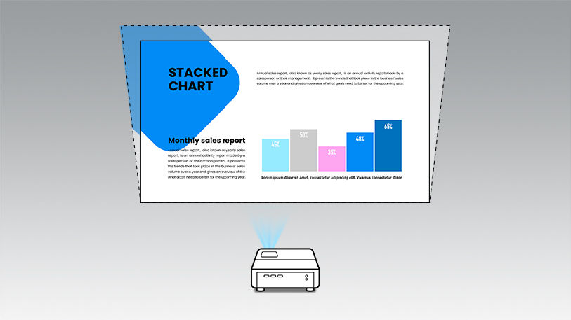 BenQ MX825STH with 2D Keystone & Corner Fit