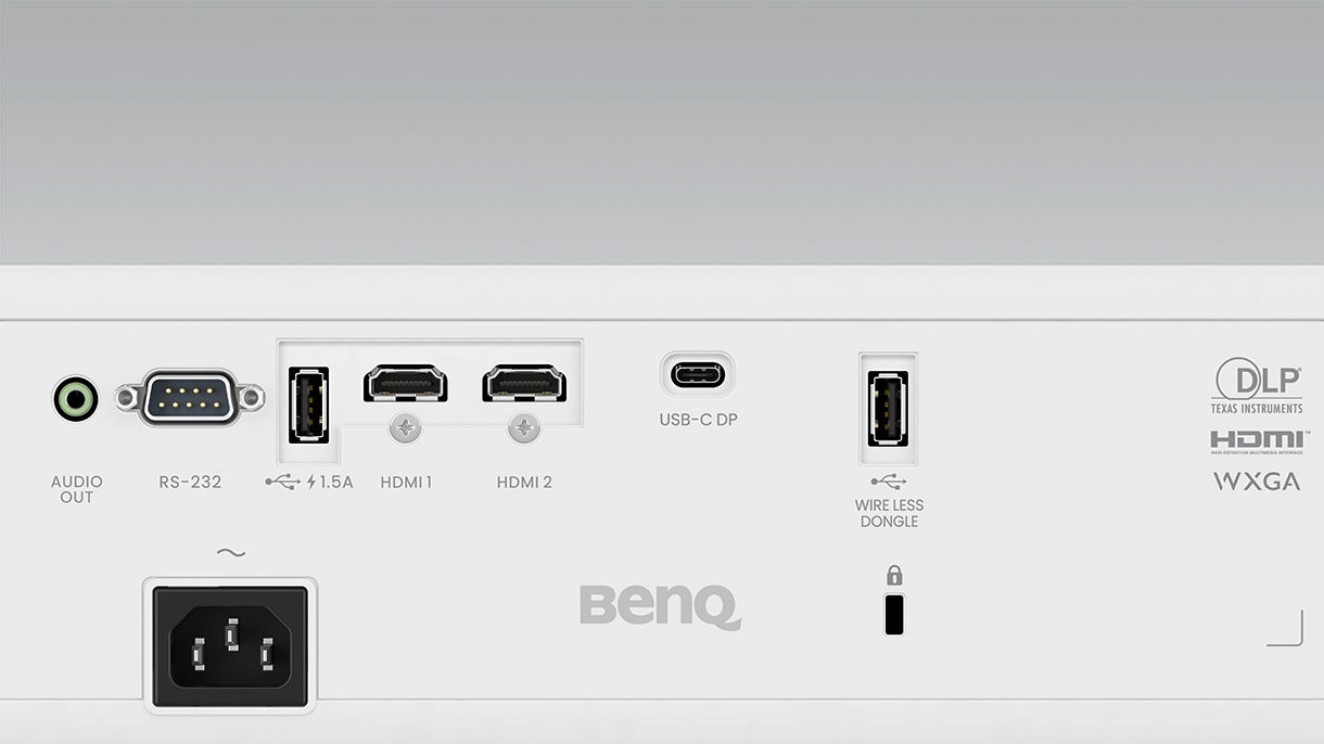 BenQ LW650 io port is with reliable transmission and versatile connectivity including a USB C