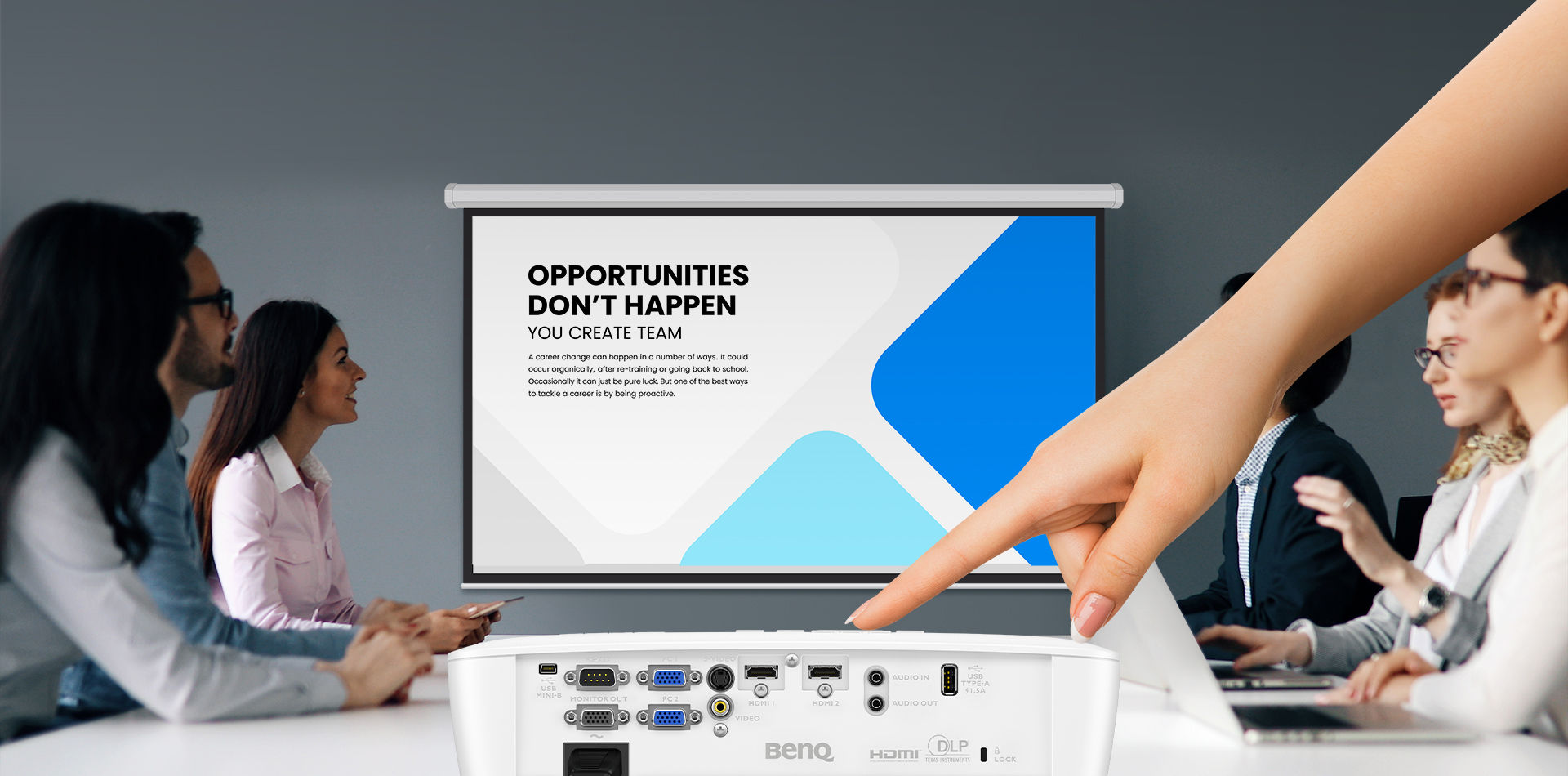 BenQ MH536 allows you to quickly start your meetings with ease