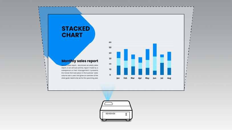 BenQ MH536 can do Auto Vertical Keystone to project the the perfect squared image from any angle