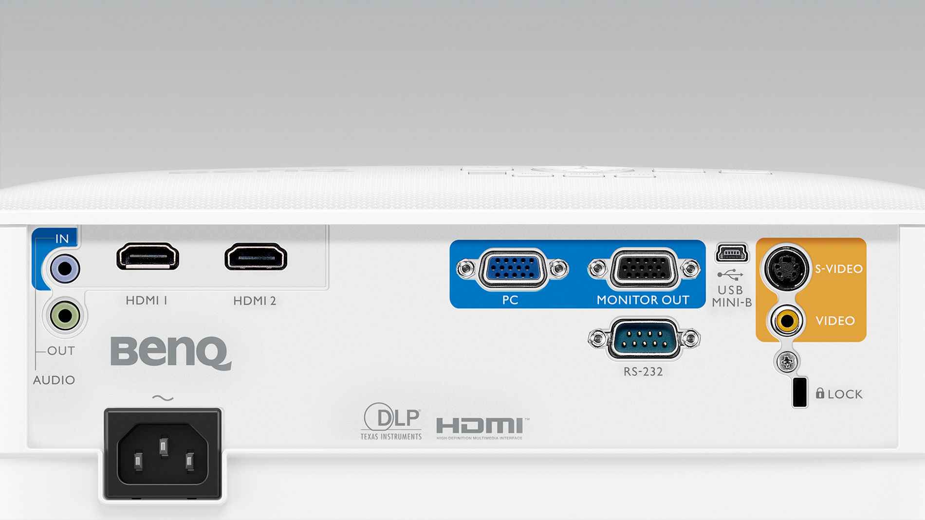 BenQ MW550 io port is with reliable transmission and versatile connectivity