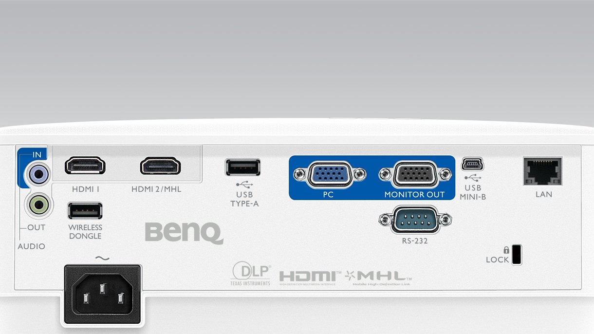 BenQ MX731 io port is with reliable transmission and versatile connectivity