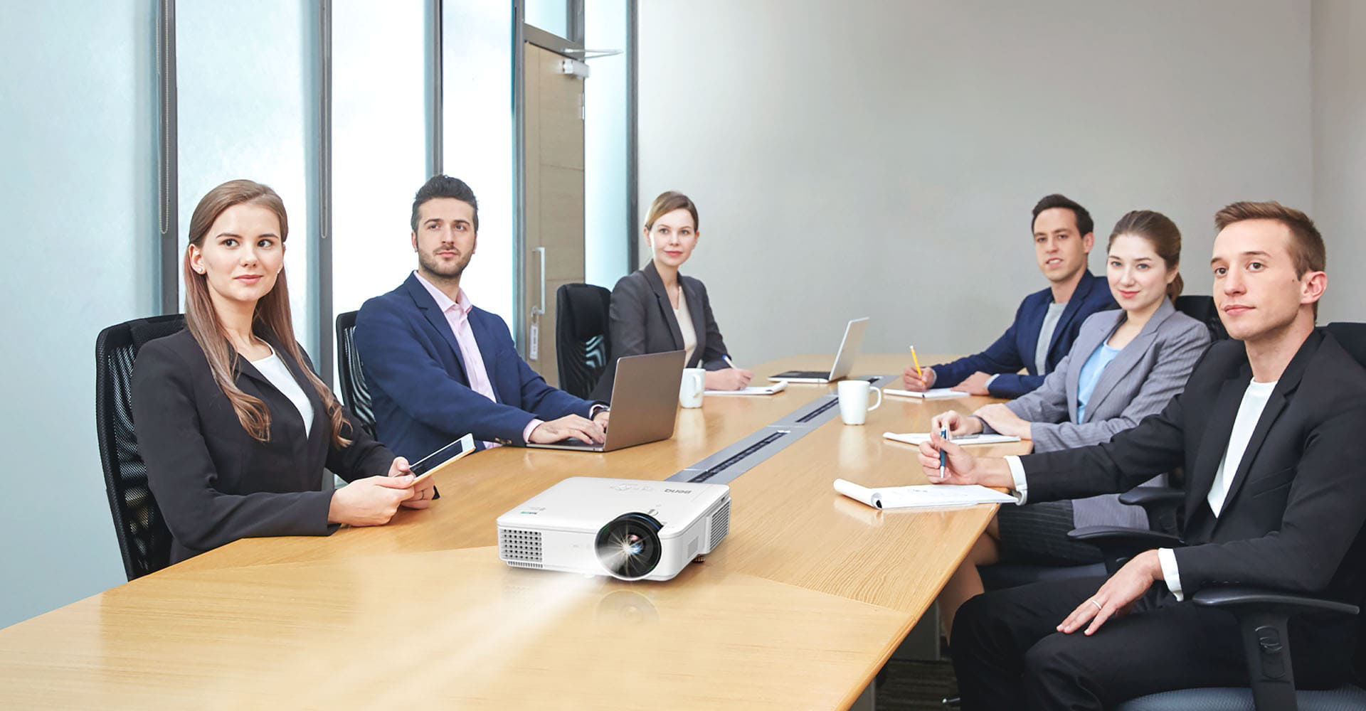 conference room with projector