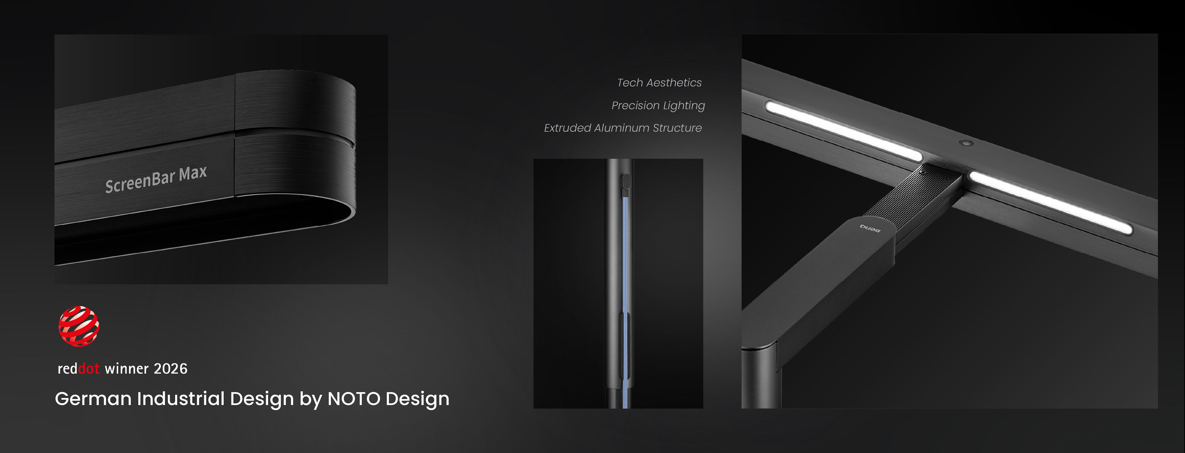 BenQ ScreenBar Max Red Dot 2026 award-winning industrial design