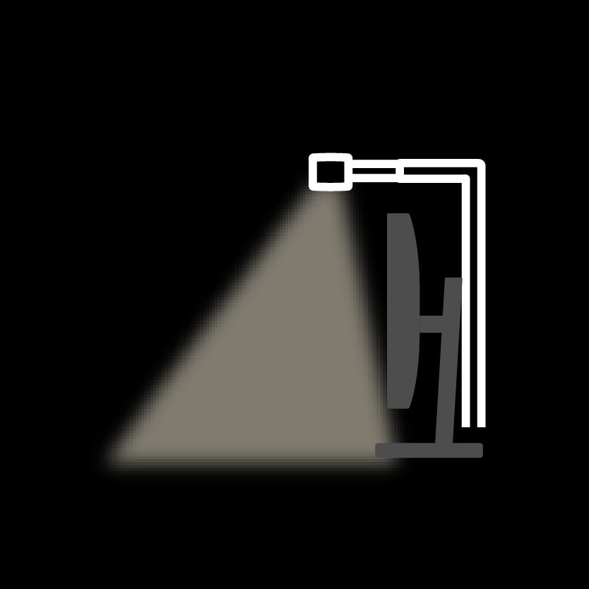 ASYM-TriZone Light for a dual monitor desk lamp