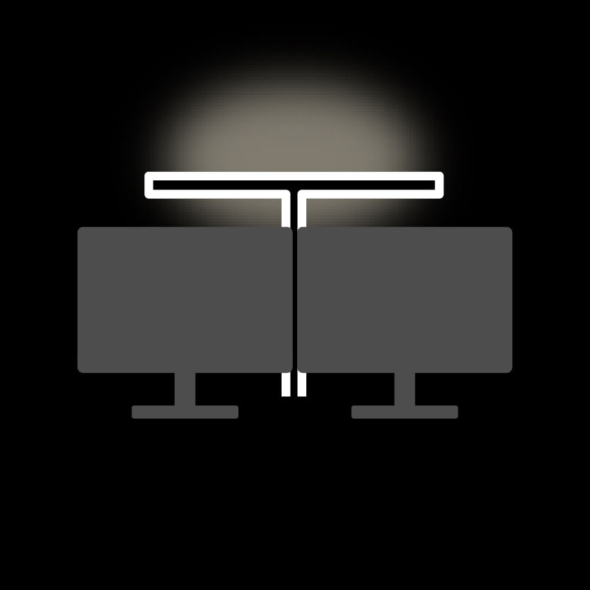 Ambient backlight for balanced screen contrast