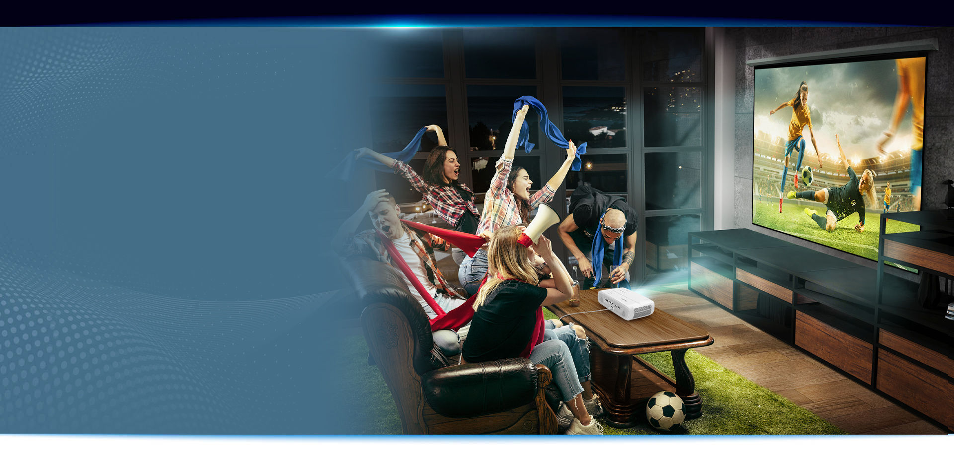 BenQ 4K HDR home projectors for sports watching provide you with a clear projection and big screen, which enable you to enjoy group fun with your family and friends.