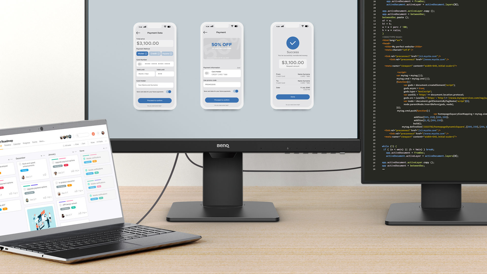 BenQ BL2486TC allows you to extand an extra screen by daisy-chain.