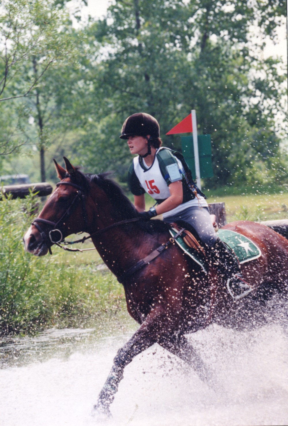 Danica riding a horse