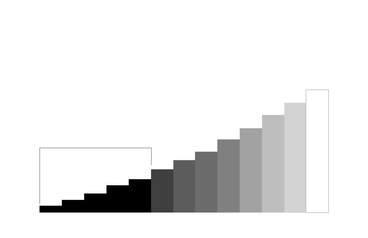 Dark tones exhibit uneven gradation, shadow detail loss, and visible tone jumps. 