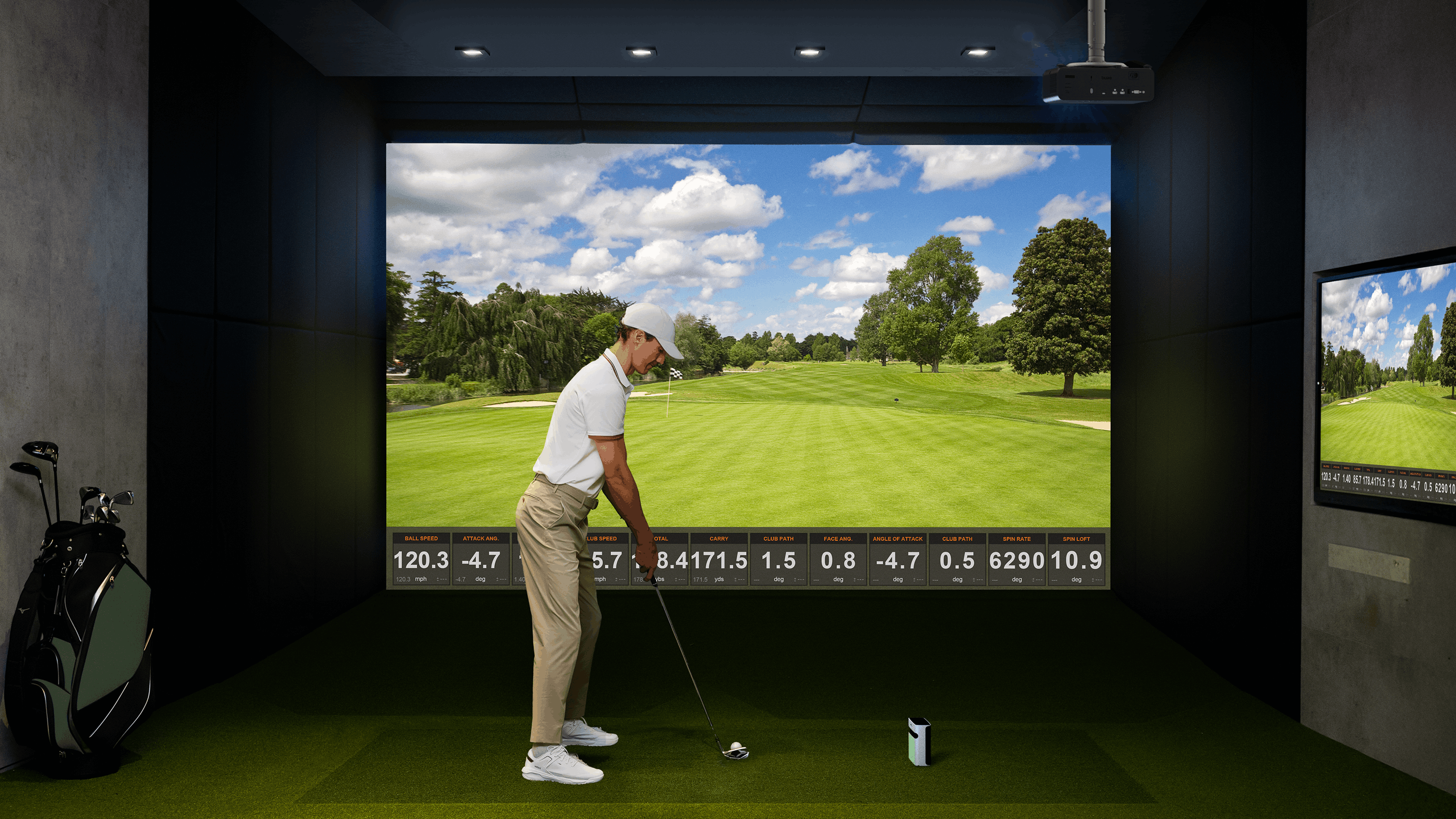 Golf simulator setup
