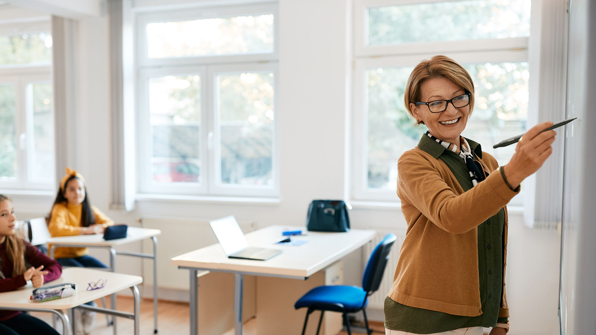 Docent annotatie op BenQ Board voor de klas